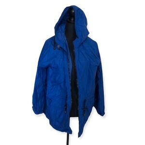 Vintage St. John’s Bay Blue Hooded WindBreaker Sz S/M